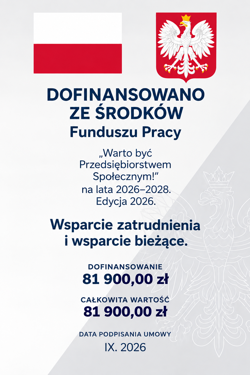Plakat: Wsparcie zatrudnienia i wsparcie bieżące